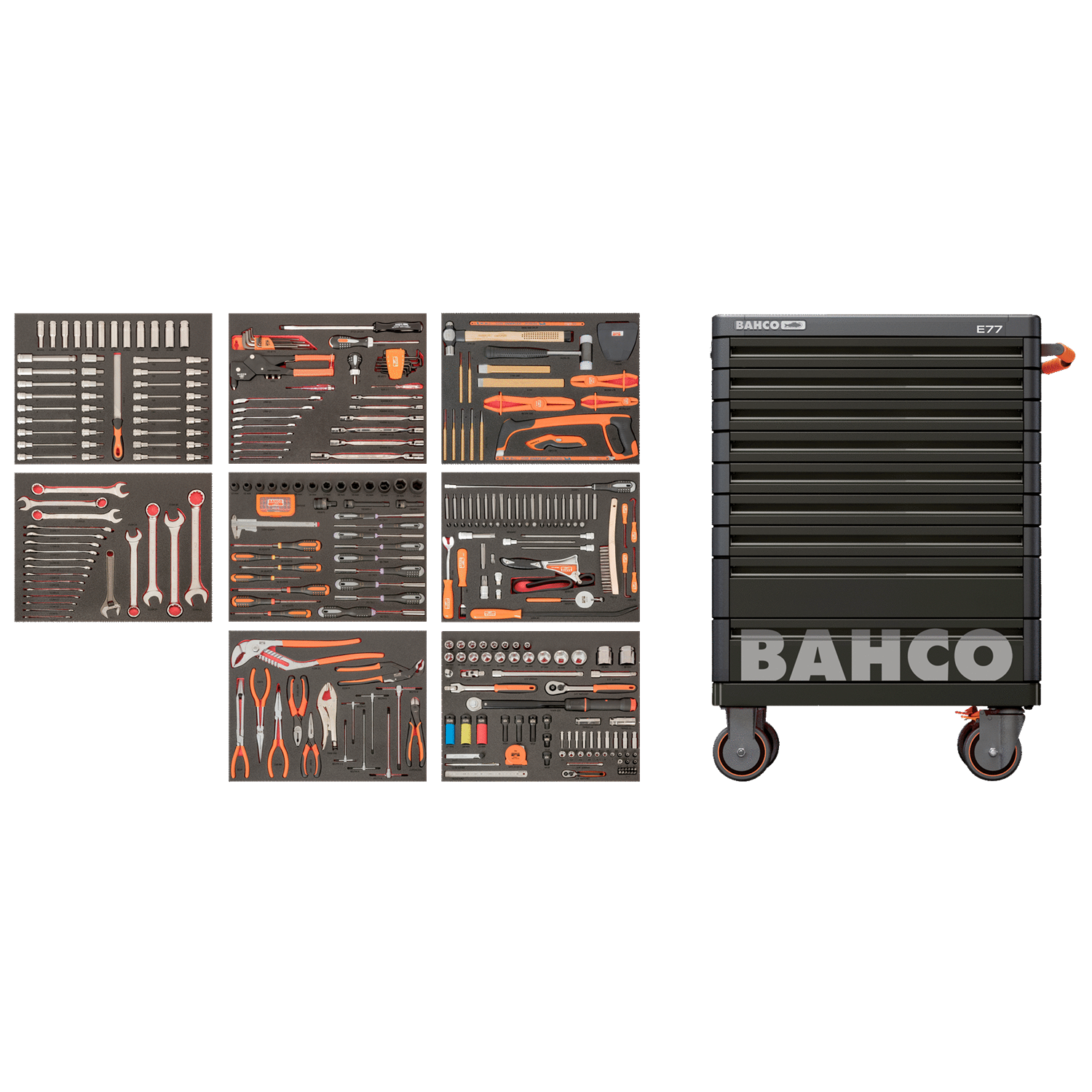 BAHCO AUTO Tool Trolley Auto Repair Tool Kit - 357 pcs - Premium Tool Kit from BAHCO - Shop now at Yew Aik.
