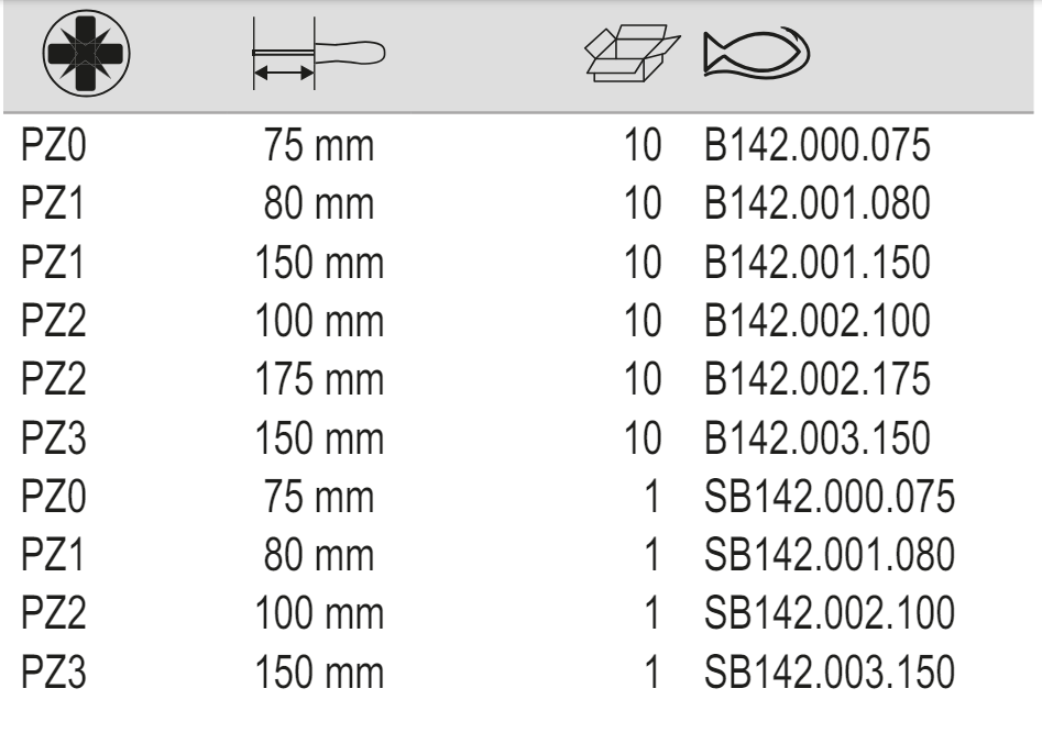 BAHCO B142PZ BahcoFit VDE Insulated Pozidriv Screwdriver PZ0-PZ3 - Premium Pozidriv Screwdriver from BAHCO - Shop now at Yew Aik.