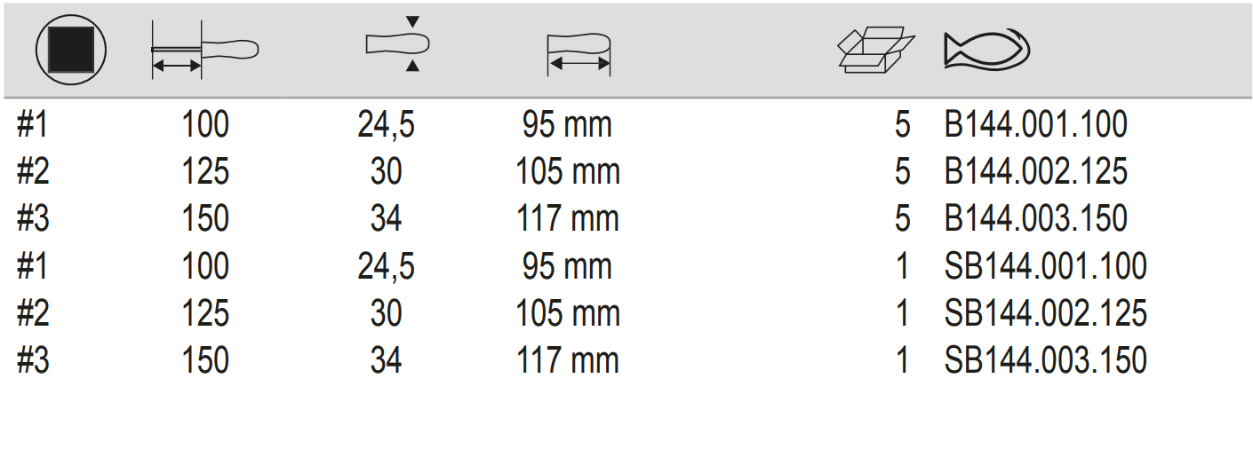 BAHCO B144 BahcoFit Robertson Square Screwdriver #1-#3 - Premium Robertson Square Screwdriver from BAHCO - Shop now at Yew Aik.