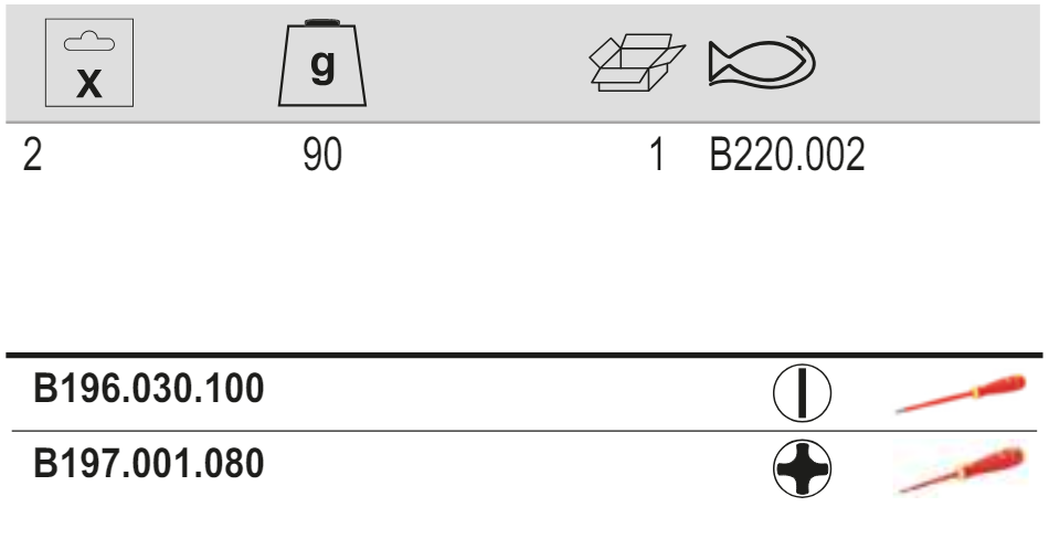 BAHCO B220.002 BahcoFit VDE Slotted/Phillips Screwdriver Set - Premium Screwdriver Set from BAHCO - Shop now at Yew Aik.