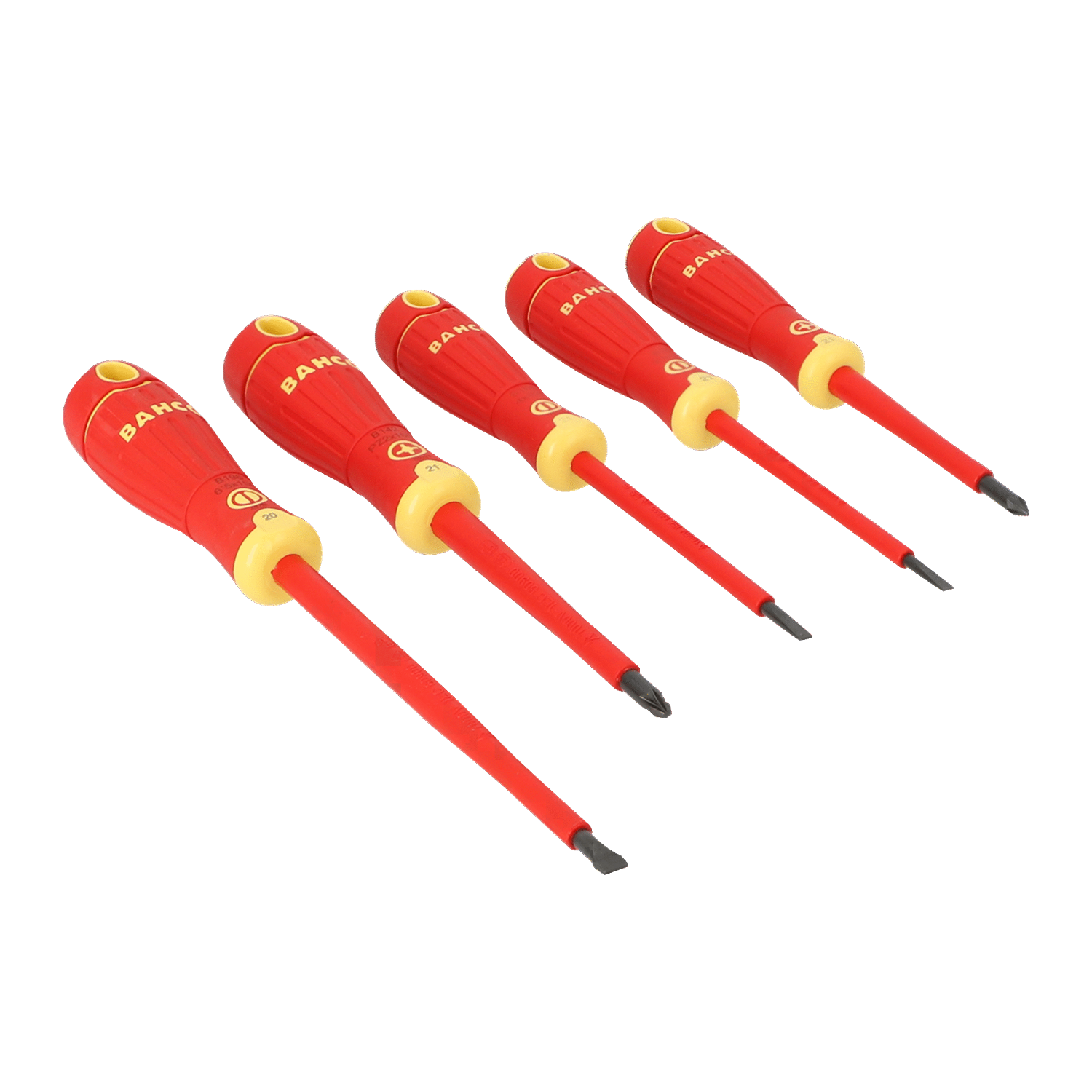 BAHCO B220.015 VDE Insulated Slotted/Pozidriv Screwdriver Set - Premium Screwdriver Set from BAHCO - Shop now at Yew Aik.