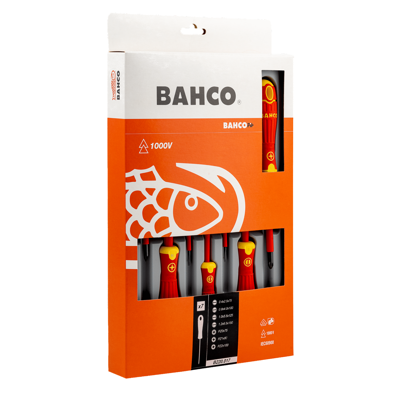 BAHCO B220.017 VDE Slotted and Pozidriv Screwdriver Set 7pcs - Premium Screwdriver Set from BAHCO - Shop now at Yew Aik.