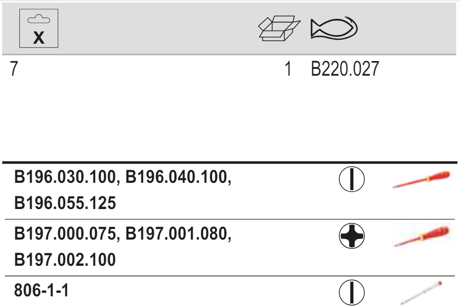 BAHCO B220.027 VDE Insulated Screwdriver Set, 150V-250V - 7Pcs - Premium Screwdriver Set from BAHCO - Shop now at Yew Aik.