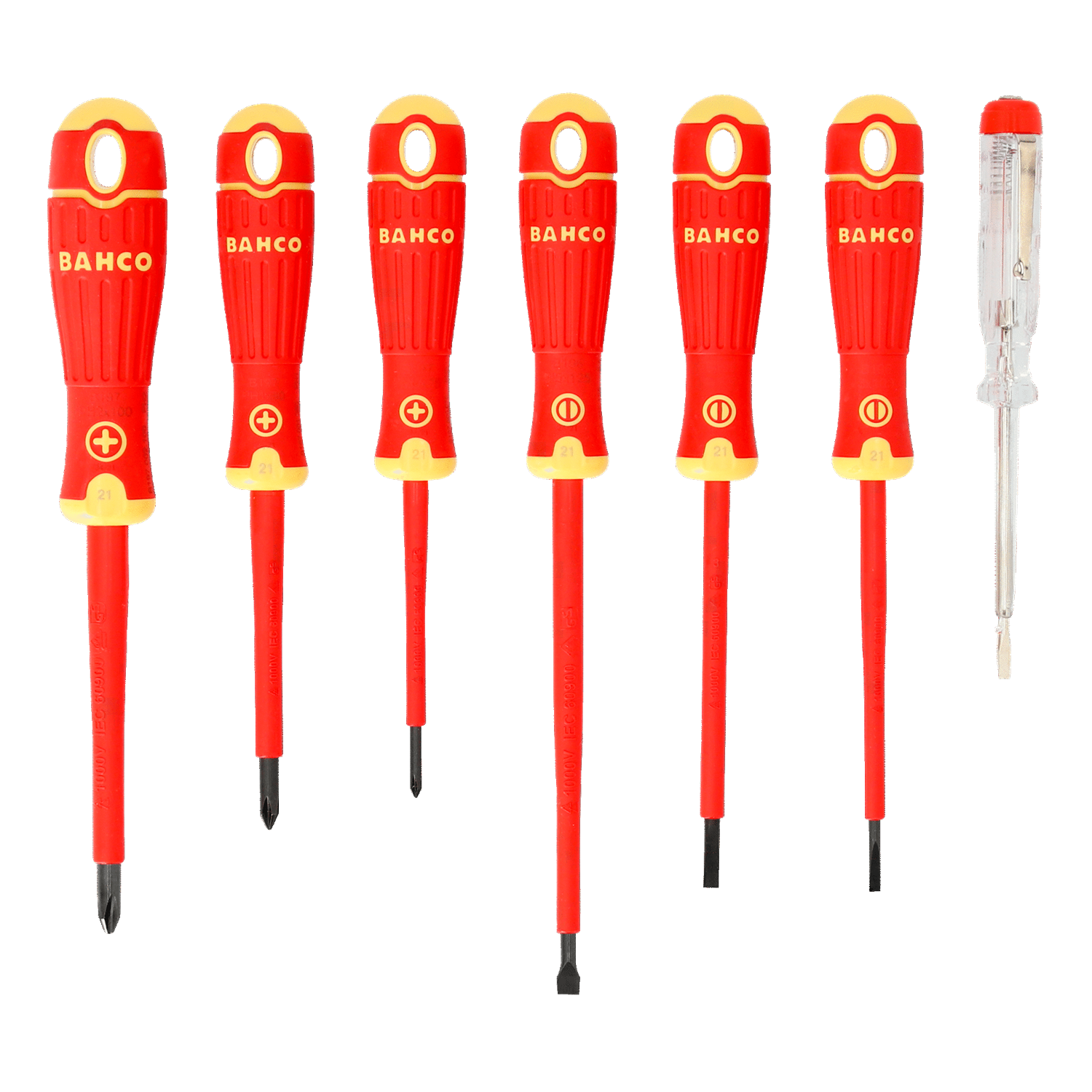 BAHCO B220.027 VDE Insulated Screwdriver Set, 150V-250V - 7Pcs - Premium Screwdriver Set from BAHCO - Shop now at Yew Aik.