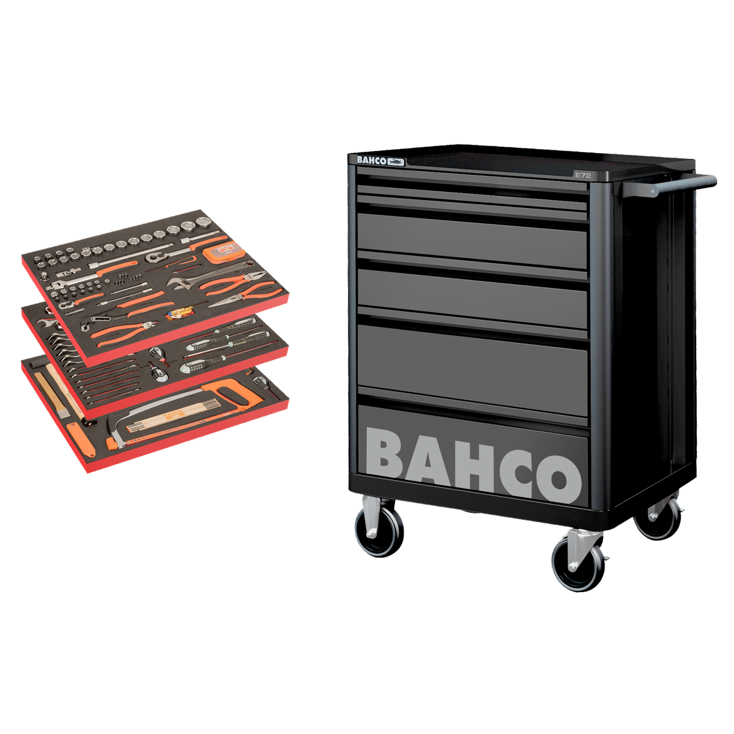 BAHCO BASIC1 Tool Trolley General Purpose Tool Kit - 158 pcs - Premium Tool Kit from BAHCO - Shop now at Yew Aik.