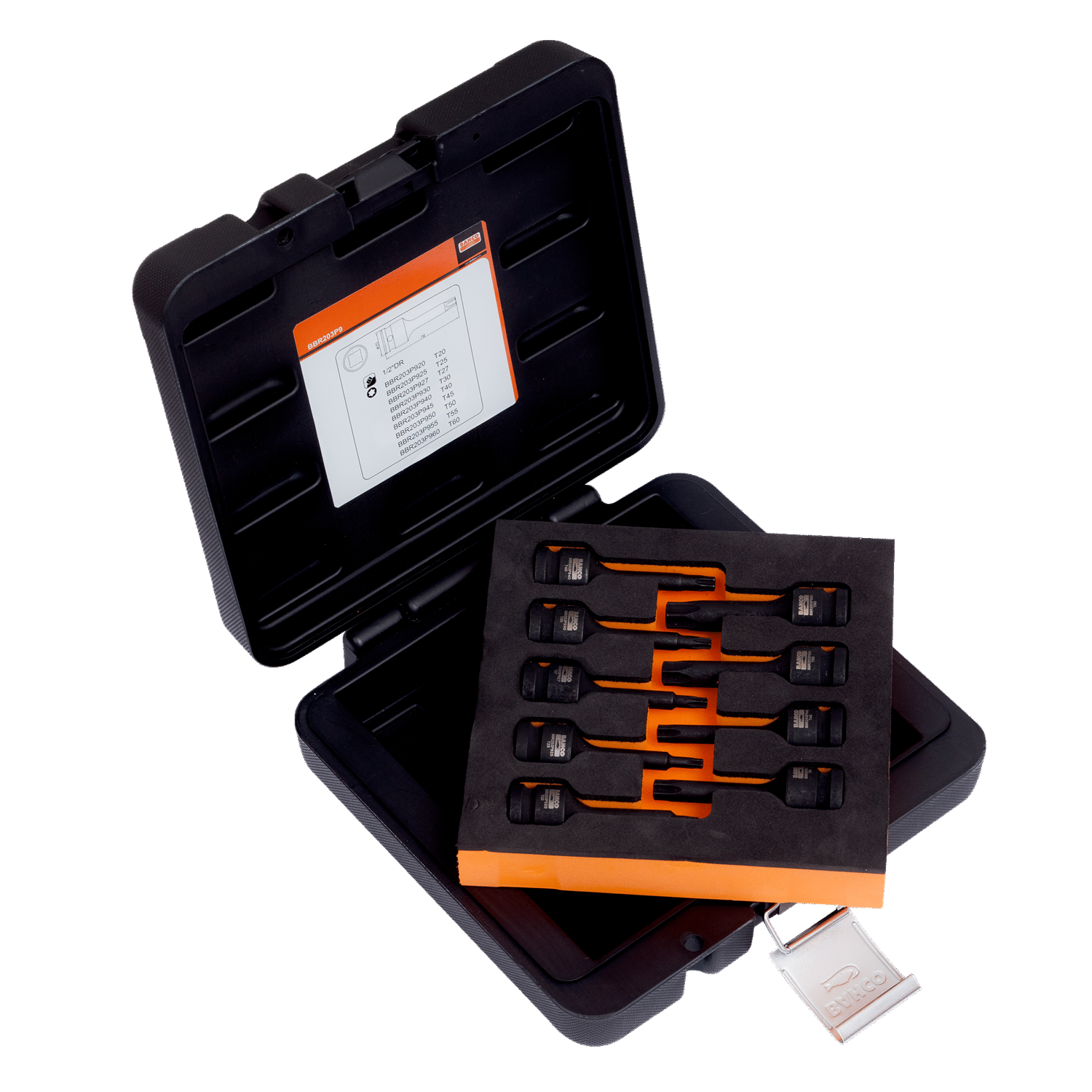 BAHCO BBR203P9 1/2" Torx Socket Set For Brakes (BAHCO Tools) - Premium 1/2" Torx Socket Set from BAHCO - Shop now at Yew Aik.