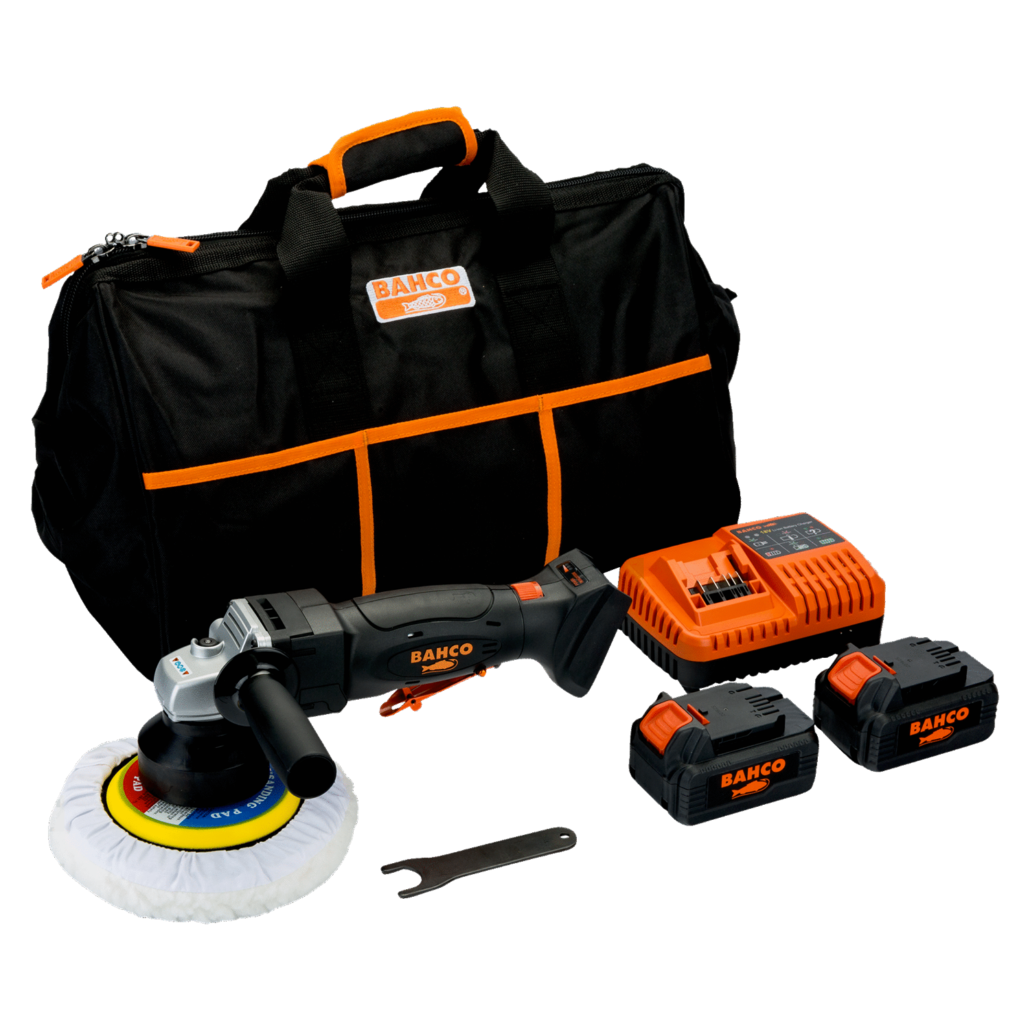 BAHCO BCL33AP1K1 18 V Cordless Orbital Angle Polisher Kit 5”Pad - Premium Polisher Kit from BAHCO - Shop now at Yew Aik.