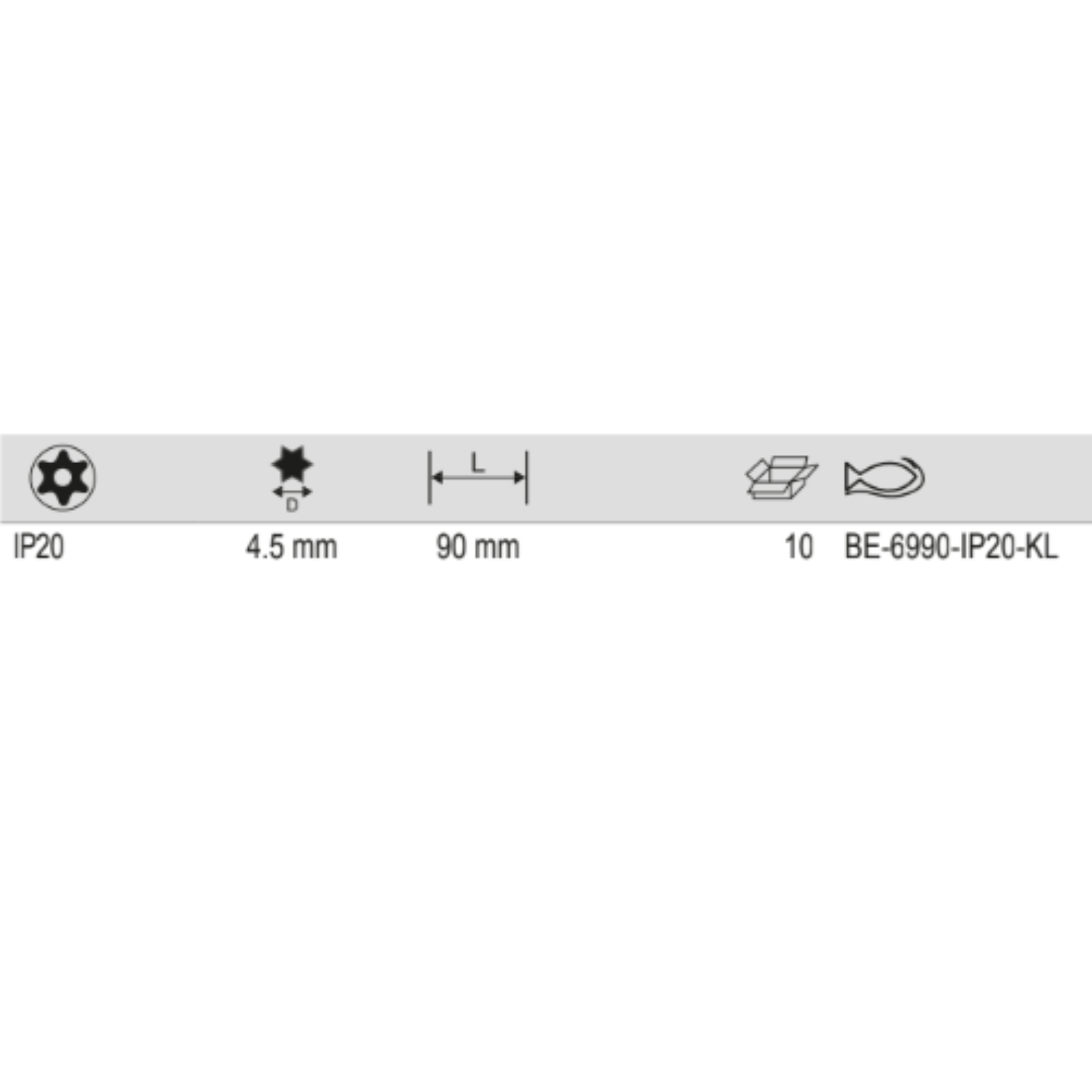 BAHCO BE 6990 IP20 KL Torque Screwdriver Spare blade for TORX - Premium Torque Screwdriver from BAHCO - Shop now at Yew Aik.