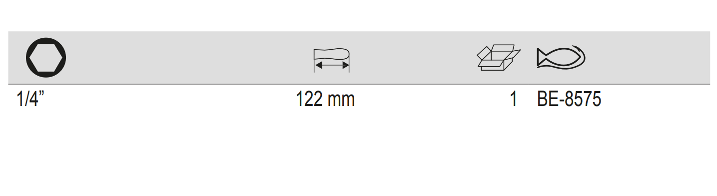 BAHCO BE-8575 ERGO Screwdriver with Rubber Grip for 1/4 Hex Blade - Premium Screwdriver from BAHCO - Shop now at Yew Aik.