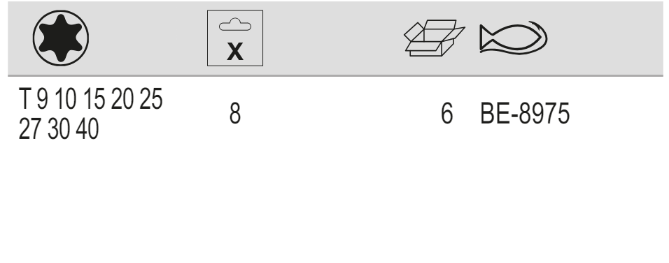 BAHCO BE-8975 TORX Hex Folding L-Key Set Phosphate Finish - 8 Pcs - Premium Hex Folding L-Key Set from BAHCO - Shop now at Yew Aik.