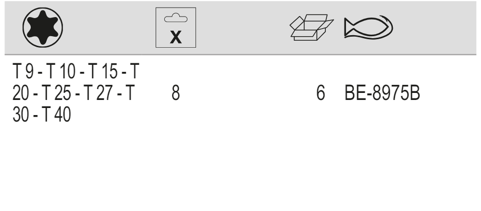 BAHCO BE-8975B Folding TORX Hexagon Key Set - 8 Pcs - Premium Hexagon Key Set from BAHCO - Shop now at Yew Aik.