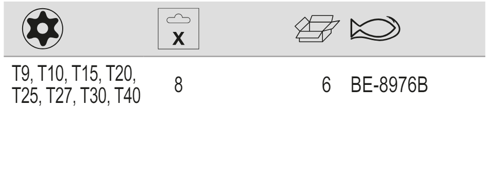 BAHCO BE-8976B TORX Hex Folding Key Set Phosphate Finish - 8 Pcs - Premium Hex Folding Key Set from BAHCO - Shop now at Yew Aik.