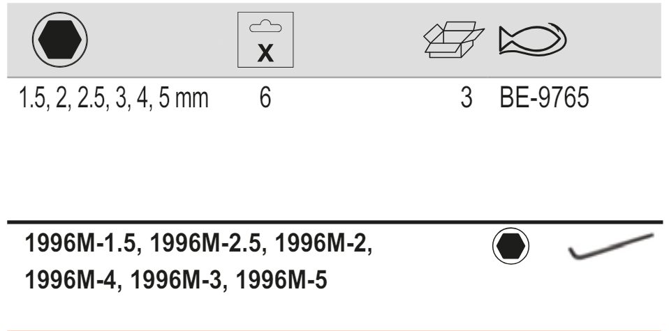 BAHCO BE-9765 Metric Long Ball End Hexagon Key Set - 6 Pcs - Premium Hexagon Key Set from BAHCO - Shop now at Yew Aik.
