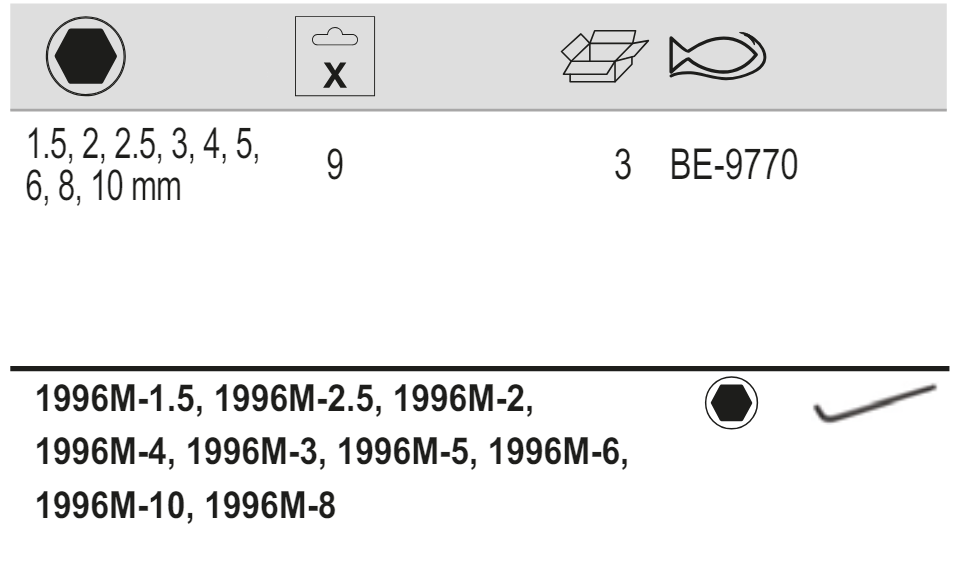 BAHCO BE-9770 Metric Long Ball End Hexagon Key Set - 9 Pcs - Premium Hexagon Key Set from BAHCO - Shop now at Yew Aik.