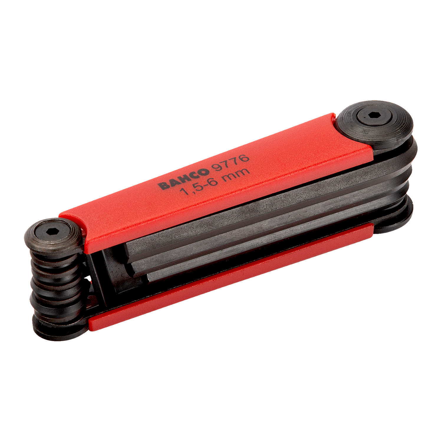 BAHCO BE-9776 Metric Hex Folding L-Key Set 1.5 mm-6 mm - 7 Pcs - Premium Hex Folding L-Key Set from BAHCO - Shop now at Yew Aik.