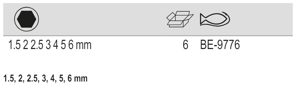 BAHCO BE-9776 Metric Hex Folding L-Key Set 1.5 mm-6 mm - 7 Pcs - Premium Hex Folding L-Key Set from BAHCO - Shop now at Yew Aik.