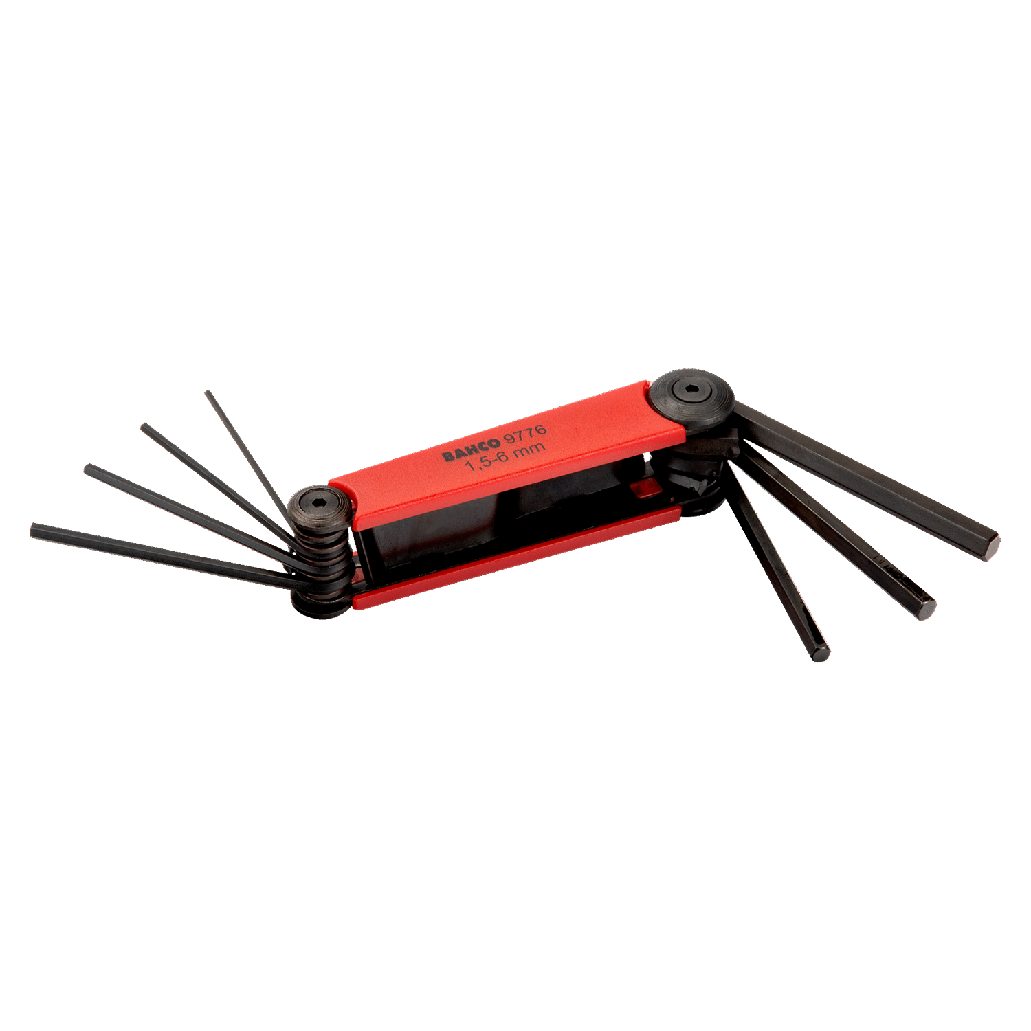 BAHCO BE-9776 Metric Hex Folding L-Key Set 1.5 mm-6 mm - 7 Pcs - Premium Hex Folding L-Key Set from BAHCO - Shop now at Yew Aik.