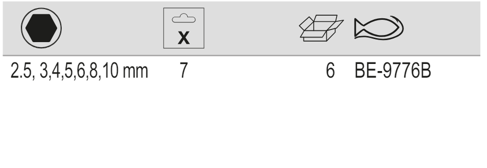 BAHCO BE-9776B Metric Ball End Hex Folding L-Key Set - 7 Pcs - Premium Hex Folding L-Key Set from BAHCO - Shop now at Yew Aik.