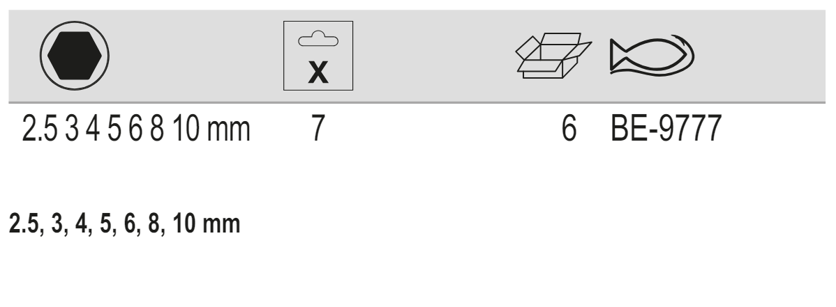 BAHCO BE-9777 Metric Hex Folding L-Key Set 2.5 mm-10 mm - 7 Pcs - Premium Hex Folding L-Key Set from BAHCO - Shop now at Yew Aik.