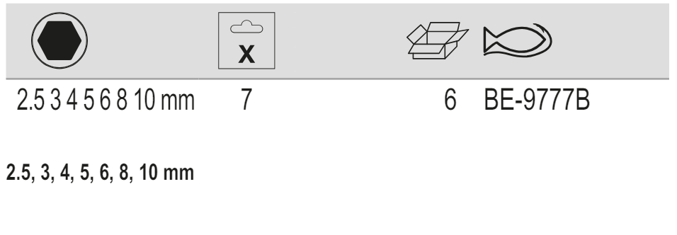 BAHCO BE-9777B Metric Hex Folding L-Key Set - 7 Pcs - Premium Hex Folding L-Key Set from BAHCO - Shop now at Yew Aik.