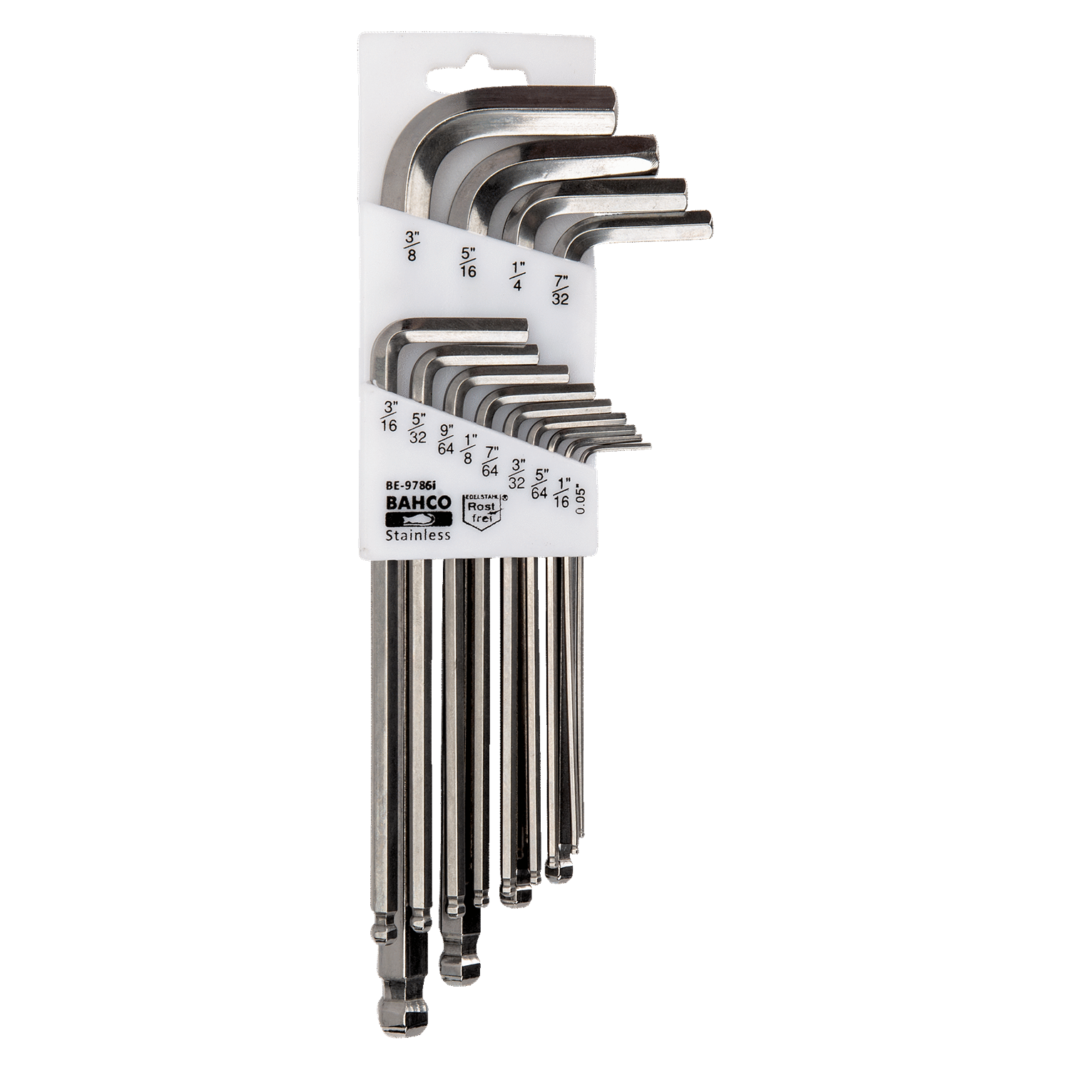 BAHCO BE-9786i Imperial Stainless Steel Hexagon Key Set - 13 Pcs - Premium Hexagon Key Set from BAHCO - Shop now at Yew Aik.
