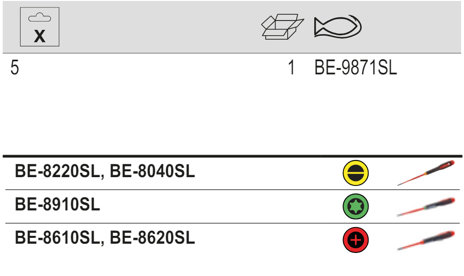 BAHCO BE-9871SL VDE Slotted, Phillips and Torx Screwdriver Set - Premium Screwdriver Set from BAHCO - Shop now at Yew Aik.