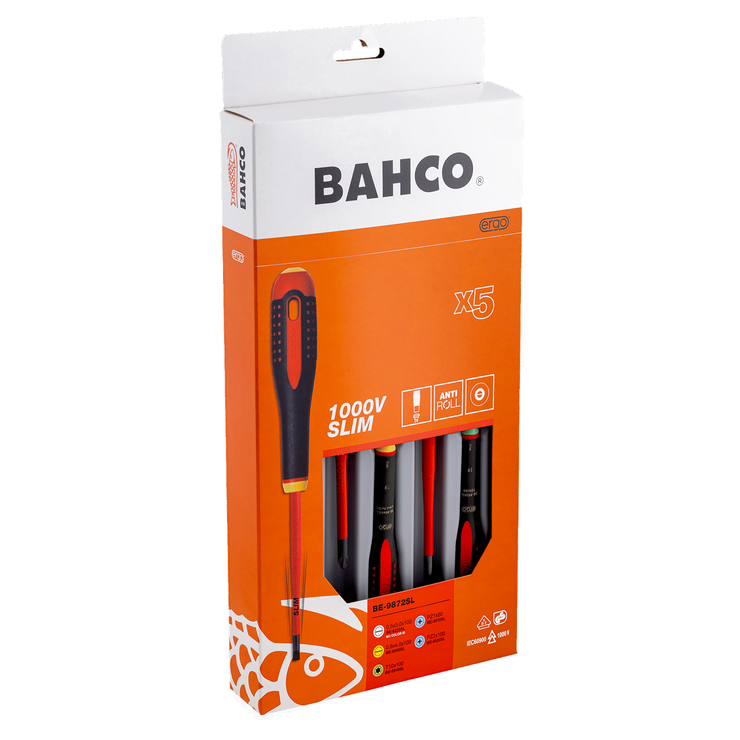 BAHCO BE-9872SL VDE Slotted, Pozidriv and Torx Screwdriver Set - Premium Screwdriver Set from BAHCO - Shop now at Yew Aik.