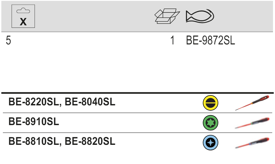 BAHCO BE-9872SL VDE Slotted, Pozidriv and Torx Screwdriver Set - Premium Screwdriver Set from BAHCO - Shop now at Yew Aik.