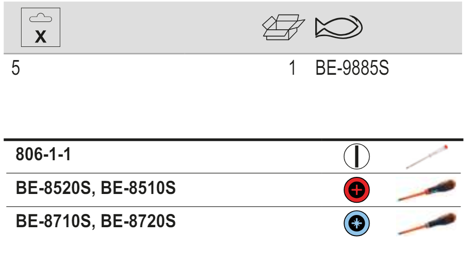 BAHCO BE-9885S VDE Slotted, Phillips and Pozidriv Screwdriver Set - Premium Screwdriver Set from BAHCO - Shop now at Yew Aik.