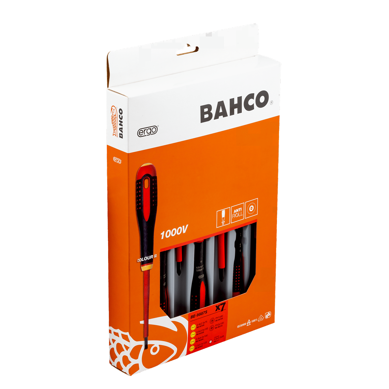 BAHCO BE-9887S VDE Insulated Slotted and Phillips Screwdriver Set - Premium Screwdriver Set from BAHCO - Shop now at Yew Aik.