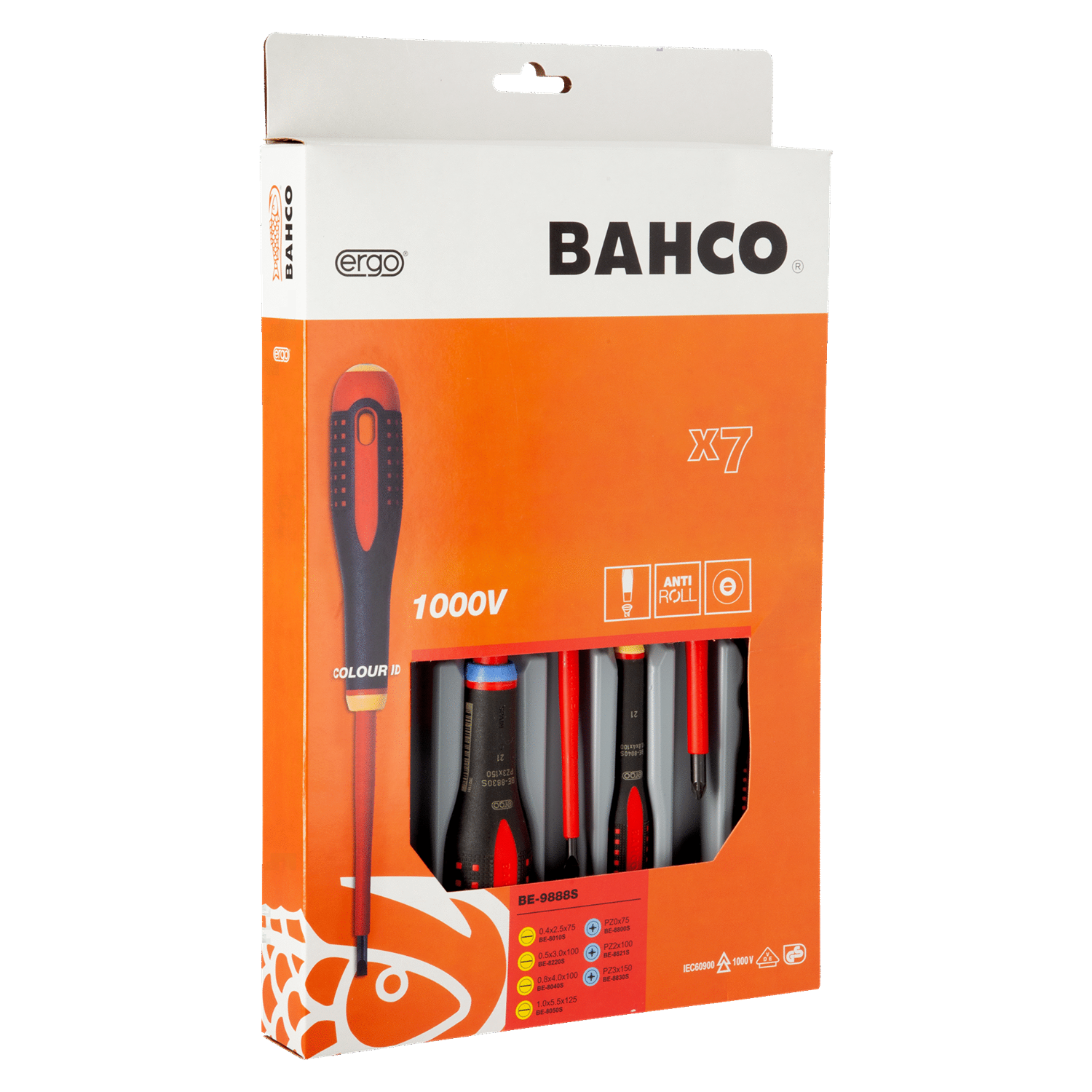 BAHCO BE-9888S VDE Insulated Screwdriver Set - 7 Pcs - Premium Screwdriver Set from BAHCO - Shop now at Yew Aik.