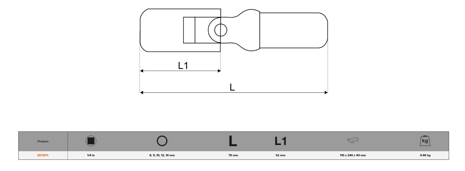 BAHCO BE1GP5 Glow Plug Socket Set (BAHCO Tools) - Premium Glow Plug Socket Set from BAHCO - Shop now at Yew Aik.