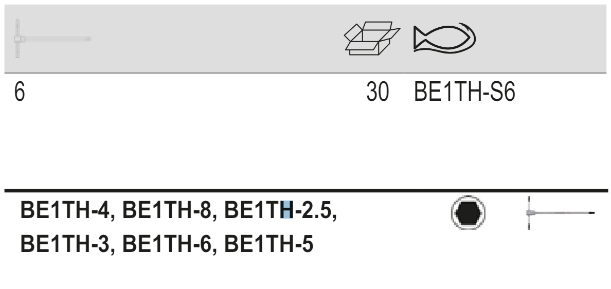 BAHCO BE1TH-S6 6 T-Handle Bar Set of 6 Hex Socket Head Screws - Premium T-Handle from BAHCO - Shop now at Yew Aik.