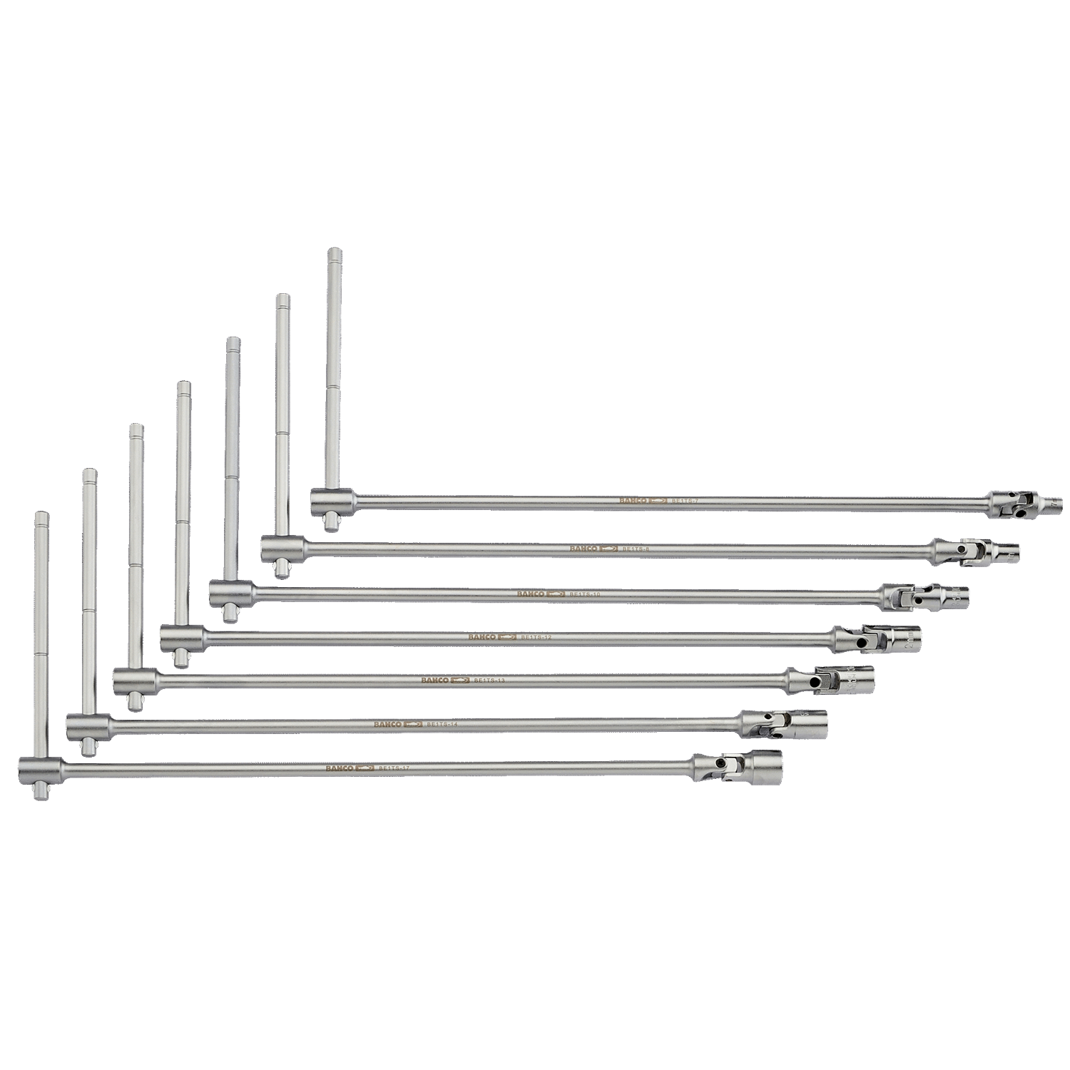 BAHCO BE1TS-S7 Set of 7 T-Handle Bar Swivel Sockets 500 mm Long - Premium T-Handle from BAHCO - Shop now at Yew Aik.