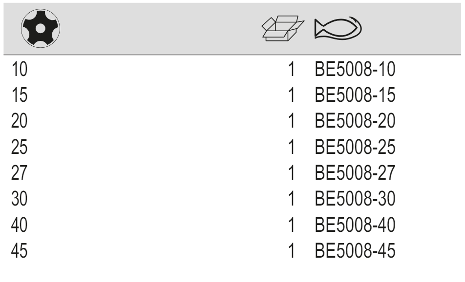 BAHCO BE5008-10 - BE5008-45 1/4" Tamper Torx Screwdriver Socket - Premium 1/4" Tamper Torx Screwdriver Socket from BAHCO - Shop now at Yew Aik.