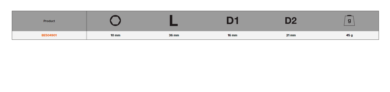 BAHCO BE504901 1/2" Screwdriver Bit Adaptor (BAHCO Tools) - Premium 1/2" Screwdriver Bit Adaptor from BAHCO - Shop now at Yew Aik.