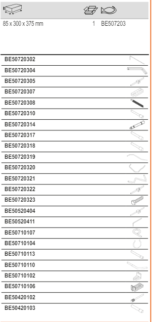 BAHCO BE507203 Engine Timing kit for PSA 1.4-1.5-1.6 diesel - Premium Engine Timing Kit from BAHCO - Shop now at Yew Aik.