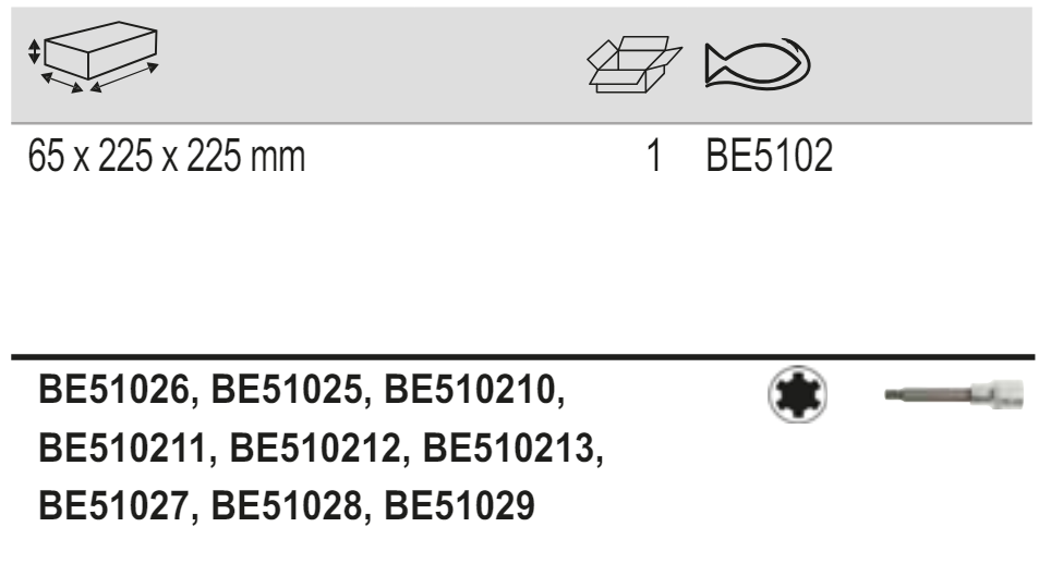 BAHCO BE5102 1/2" Ribe Socket Bit Set, Suitable For Engines - Premium 1/2" Ribe Socket Bit Set from BAHCO - Shop now at Yew Aik.