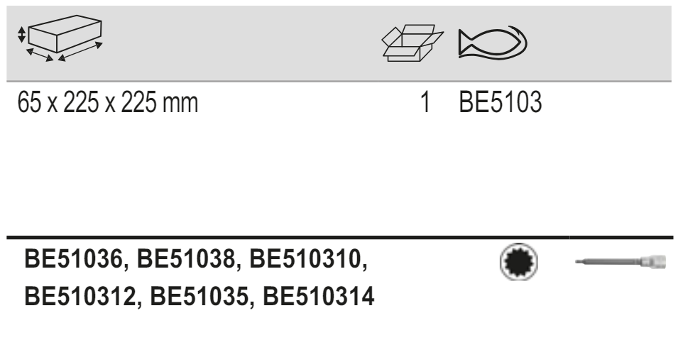 BAHCO BE5103 1/2" XZN Socket Bit Set, Suitable For Engines - Premium 1/2" XZN Socket Bit Set from BAHCO - Shop now at Yew Aik.