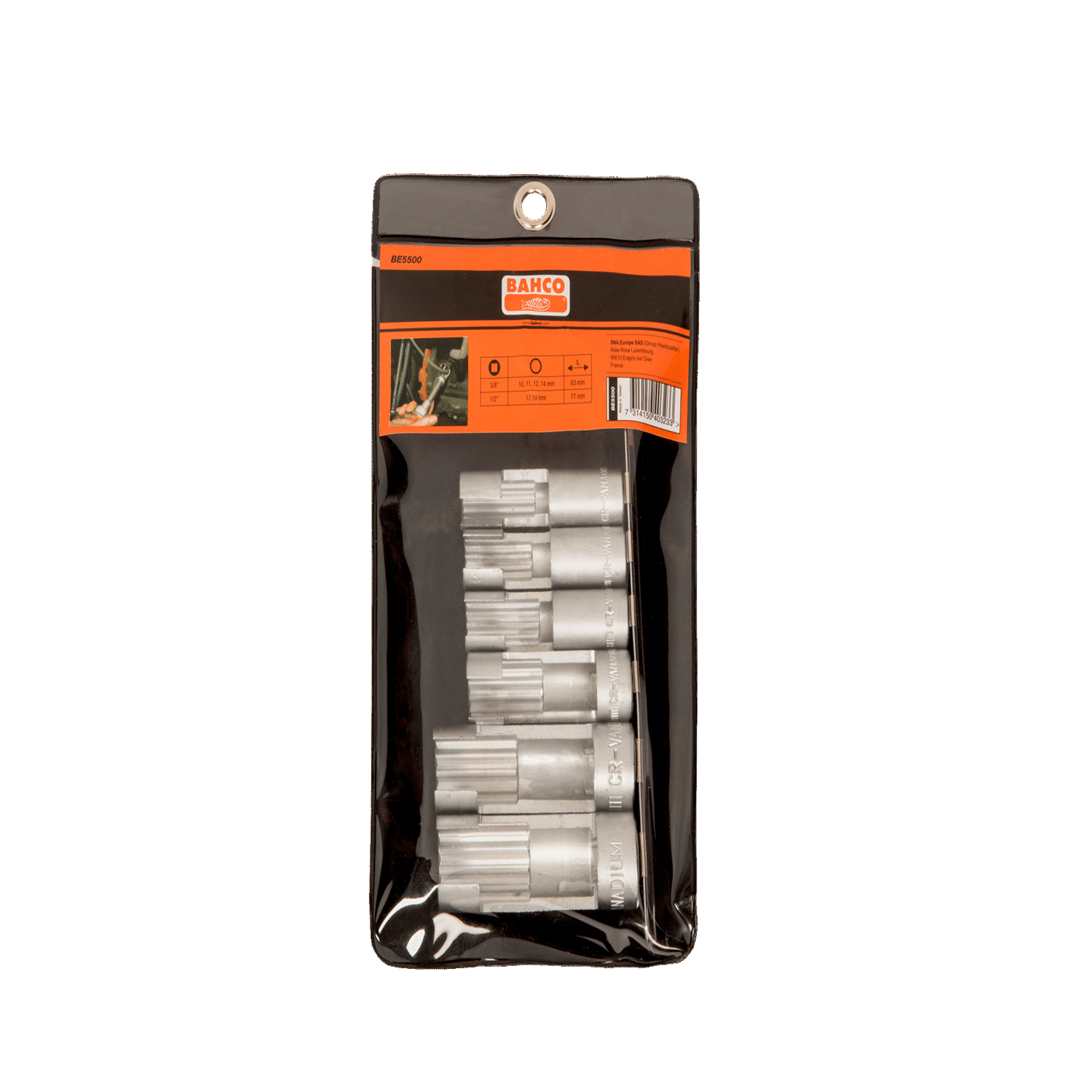 BAHCO BE5500 Slotted Socket Set (BAHCO Tools) - Premium Slotted Socket Set from BAHCO - Shop now at Yew Aik.