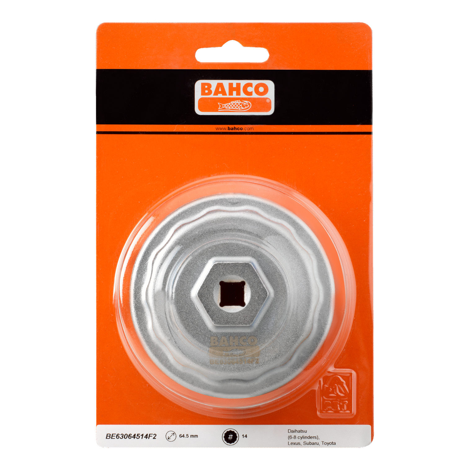 BAHCO BE63064514F2 Oil Filter Wrench Cylinders 2.5 to 5.7 Litre - Premium Filter Wrench from BAHCO - Shop now at Yew Aik.