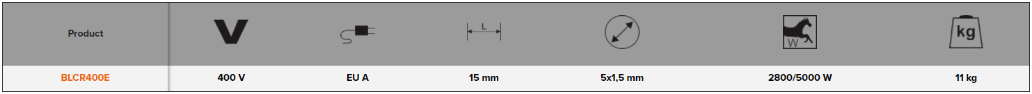 BAHCO BLCR400E 3-Phase 400 VAC Cable Reel without Lamp - Premium Cable Reel from BAHCO - Shop now at Yew Aik.