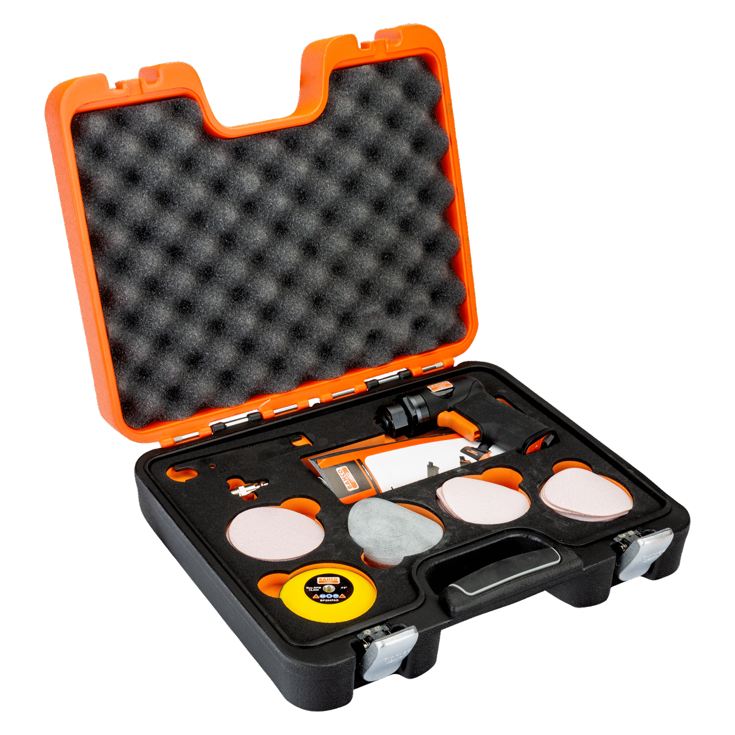 BAHCO BP204K Pistol-Grip Air Sander Set - 71 Pcs (BAHCO Tools) - Premium Air Sander Set from BAHCO - Shop now at Yew Aik.