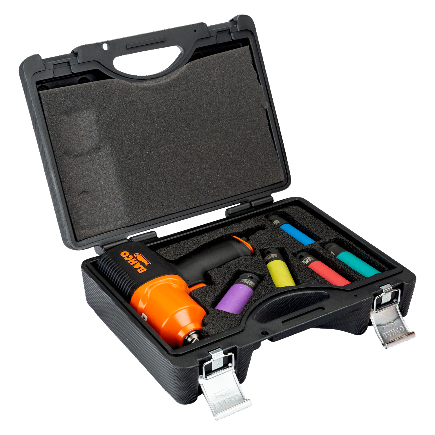 BAHCO BPC815K4 1/2" Impact Wrench Set with 5 Wheel Metric Sockets - Premium 1/2" Impact Wrench Set from BAHCO - Shop now at Yew Aik.