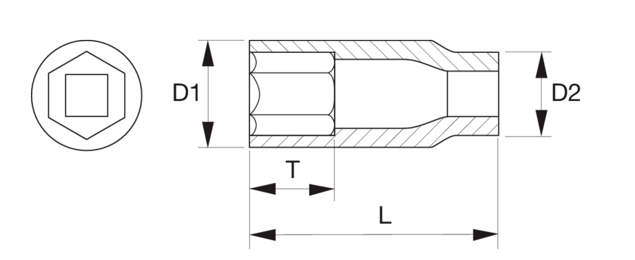 BAHCO BWSMB17 17 mm Impact Socket (BAHCO Tools) - Premium Impact Socket from BAHCO - Shop now at Yew Aik.