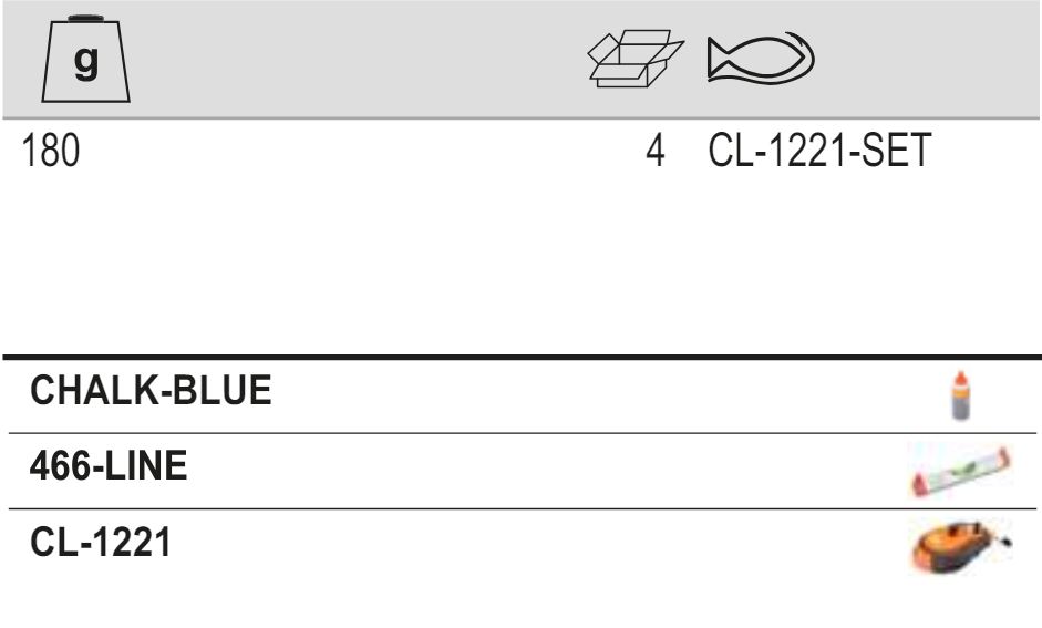 BAHCO CL-1221-SET Chalk Line Set 3x Rewind - 3 Pcs (BAHCO Tools) - Premium Chalk Line Set from BAHCO - Shop now at Yew Aik.