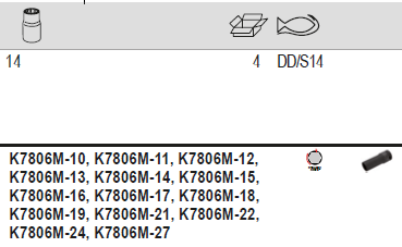BAHCO DD/S14 1/2" Square Drive Deep Impact Socket Set - 14 pcs - Premium Impact Socket Set from BAHCO - Shop now at Yew Aik.