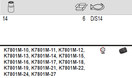 BAHCO D/S14 1/2" Square Drive Impact Socket Set With Metric Hex - Premium Impact Socket Set from BAHCO - Shop now at Yew Aik.