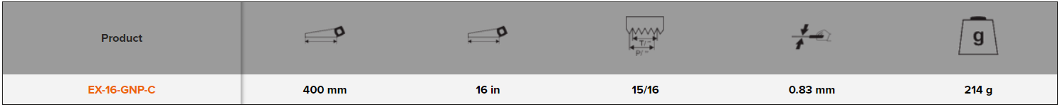 BAHCO EX-16-GNP-C Superior General Purpose Sabre Sawblade - Premium Sabre Sawblade from BAHCO - Shop now at Yew Aik.