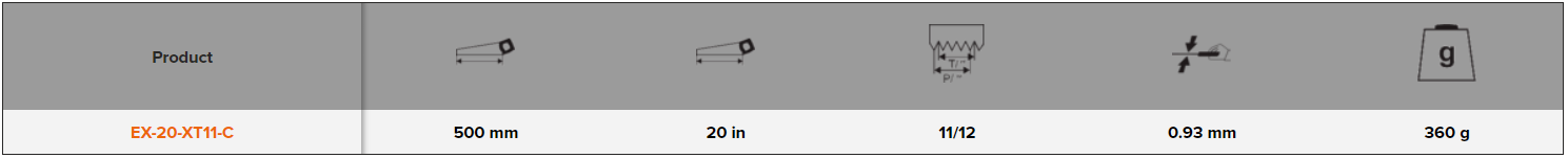 BAHCO EX-20-XT11-C Superior Sabre Sawblade for Fine Thick - Premium Sabre Sawblade from BAHCO - Shop now at Yew Aik.